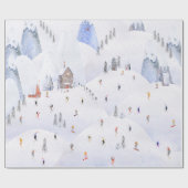 Kiezen voor kerstsirene bergen cadeaupapier (Vlak)