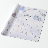 Kiezen voor kerstsirene bergen cadeaupapier (Uitgerold)