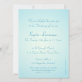 Kiezen voor kerstuitnodigingen - blauwe cheque kaart (Achterkant)