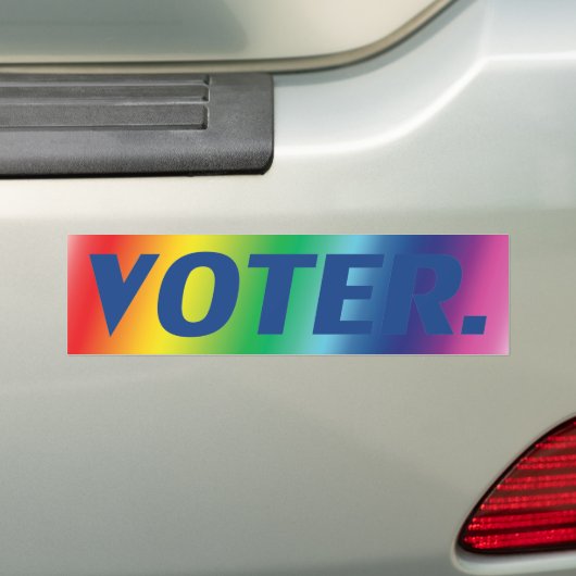 " kiezer " blauwe letters pride lgbtq lgbt achterg bumpersticker (Op auto)
