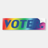 " kiezer " blauwe letters pride lgbtq lgbt achterg bumpersticker (Voorkant)