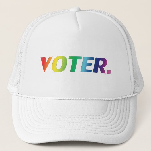 " kiezer " - kleuren van de regenboog met trots trucker pet (Voorkant)
