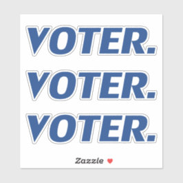 "kiezer" Pride blauwe letters - 3 stickers per bla