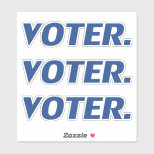 "kiezer" Pride blauwe letters - 3 stickers per bla
