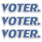 "kiezer" Pride blauwe letters - 3 stickers per bla (Voorkant)