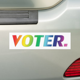 "kiezer" Pride lgbtq lgbt regenboogkleuren, wit Bumpersticker