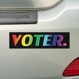 "kiezer" Pride lgbtq lgbt regenboogkleuren, zwart Bumpersticker