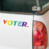"kiezer" regenboogpride letters witte achtergrond bumpersticker (Op Truck)