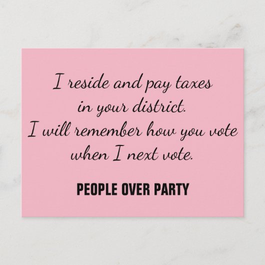 Kiezer verzet zich en onthoud stem mensen over par briefkaart (Voorkant)