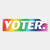 " kiezer " witte letters pride lgbtq lgbt achtergr bumpersticker (Voorkant)