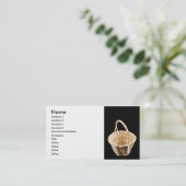 Kiezermand tegen zwarte achtergrond visitekaartje (Staand voorkant)