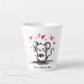 Kiezige Liefde Muis Latte Mok (Voorkant)