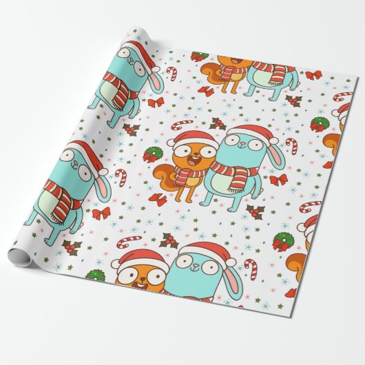 Kiff and Barry Holiday Cadeaupapier (Uitgerold)