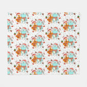 Kiff and Barry Holiday Fleece Deken (Voorkant (Horizontaal))