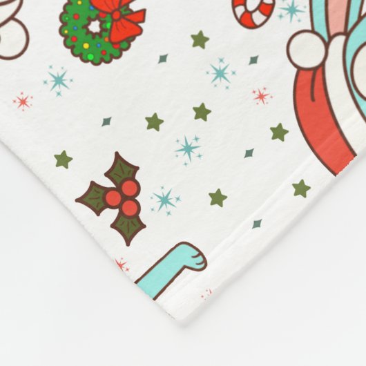 Kiff and Barry Holiday Fleece Deken (Hoek)