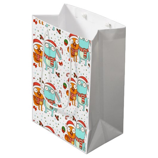 Kiff and Barry Holiday Medium Cadeauzakje (Voorkant Gekanteld)