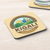 Kigali Rwanda Africa Bier Onderzetter (Linkerzijde)