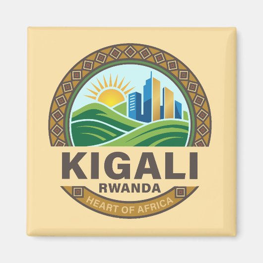 Kigali Rwanda Africa Magneet (Voorkant)