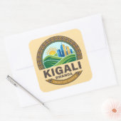 Kigali Rwanda Africa Vierkante Sticker (Envelop)