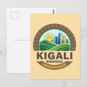 Kigali Rwanda Afrika Briefkaart (Voorkant / Achterkant)
