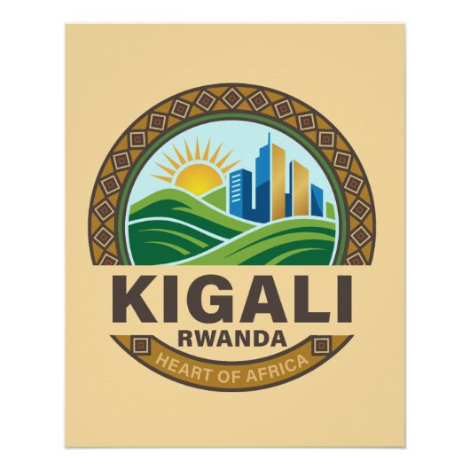 Kigali Rwanda Afrika Perfect Poster (Voorkant)