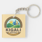 Kigali Rwanda Afrika Sleutelhanger (Achterkant)
