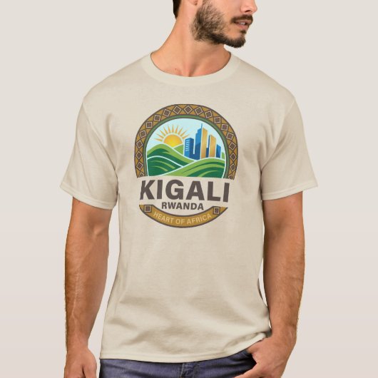 Kigali Rwanda Afrika T-shirt (Voorkant)