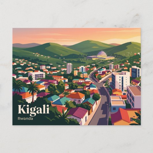 Kigali, Rwanda Briefkaart (Voorkant)