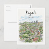 Kigali Rwanda Briefkaart (Voorkant / Achterkant)