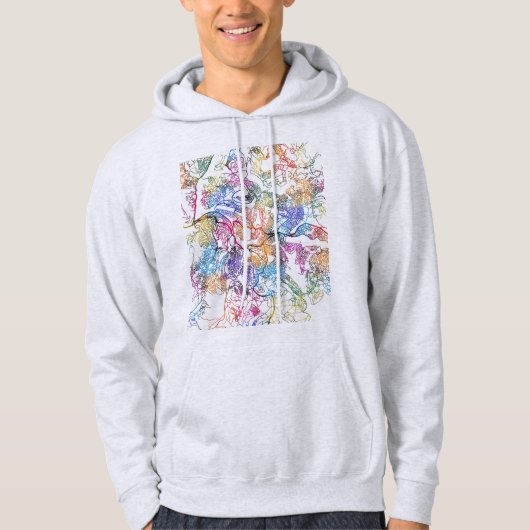 Kigali Rwanda City Map Hoodie (Voorkant)
