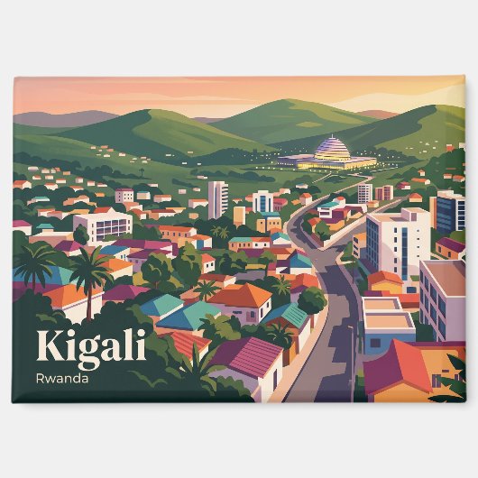 Kigali, Rwanda Magneet (Voorkant)