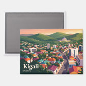 Kigali, Rwanda Magneet (Voorkant / Achterkant)