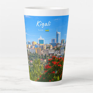 Kigali, Rwanda - Moderne stadsgezicht skyline groo Latte Mok