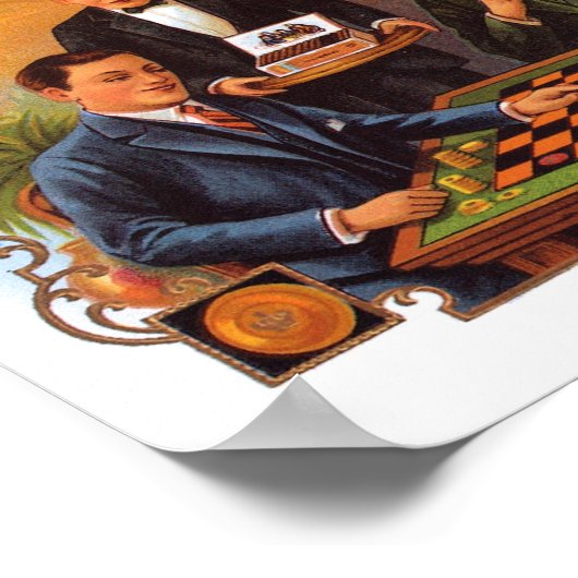 Kigarlabel voor cheques poster (Hoek)