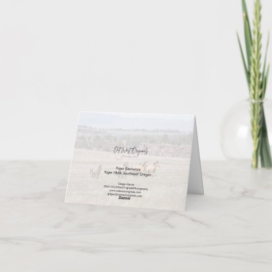 Kiger Bachelors Kaart (Achterkant)