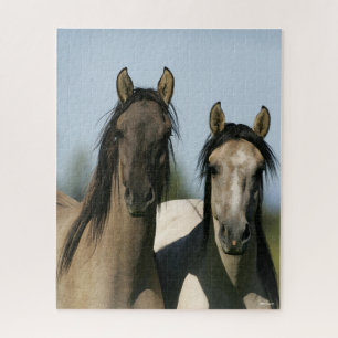 Kiger Mustang Horses die op hun kop staan Legpuzzel