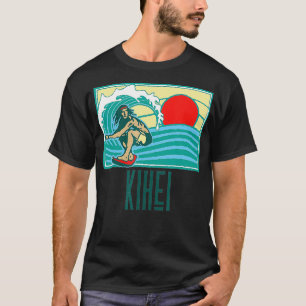 Kihei Hawaii Surfer Wave Retro Graphic T-shirt