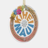 Kihei Maui Hawaii hibiscus vakantieornament Keramisch Ornament (Rechts)