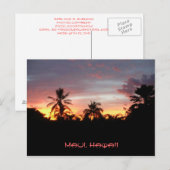 Kihei Sunset Briefkaart (Voorkant / Achterkant)