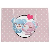 KIhet Beer op Polka Dots Cute en Kawaii Groot Cadeauzakje (Achterkant)