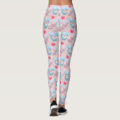 KIhet Beer op Polka Dots Cute en Kawaii Leggings (Achterkant)