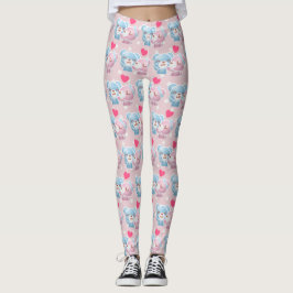 KIhet Beer op Polka Dots Cute en Kawaii Leggings
