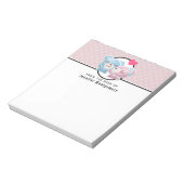 KIhet Beer op Polka Dots Cute en Kawaii Notitieblok (Linkerzijde)