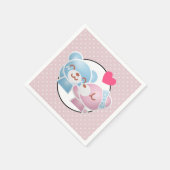 KIhet Beer op Polka Dots Cute en Kawaii Servet (Hoek)