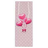 KIhet Beer op Polka Dots Cute en Kawaii Wijn Cadeautas (Achterkant)