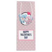 KIhet Beer op Polka Dots Cute en Kawaii Wijn Cadeautas (Voorkant)