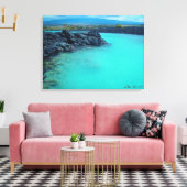 Kiholo Bay groot eiland Hawaï schilderachtig canva Canvas Afdruk (Insitu (Woonkamer))