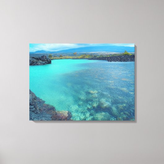 Kiholo Bay Hawaii vastgelegd schilderachtig canvas (Voorkant)