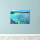 Kiholo Bay Hawaii vastgelegd schilderachtig canvas Afdruk (Insitu (Houten vloer))