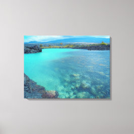 Kiholo Bay Hawaii vastgelegd schilderachtig canvas Afdruk